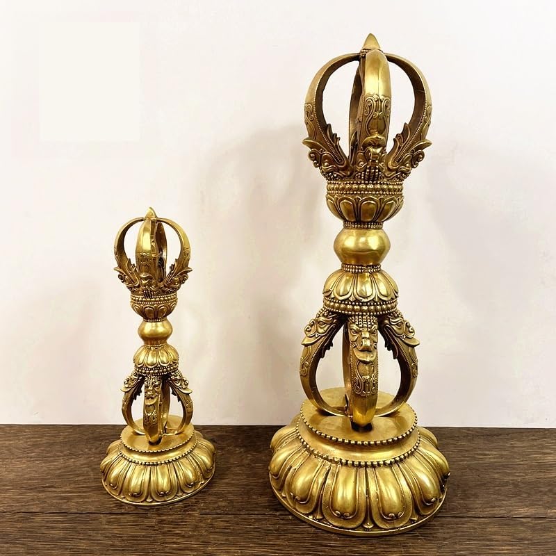 金剛杵 五鈷杵 バジュラ ドルジェ 長さ約15cm ヴァジュラ 真鍮 五